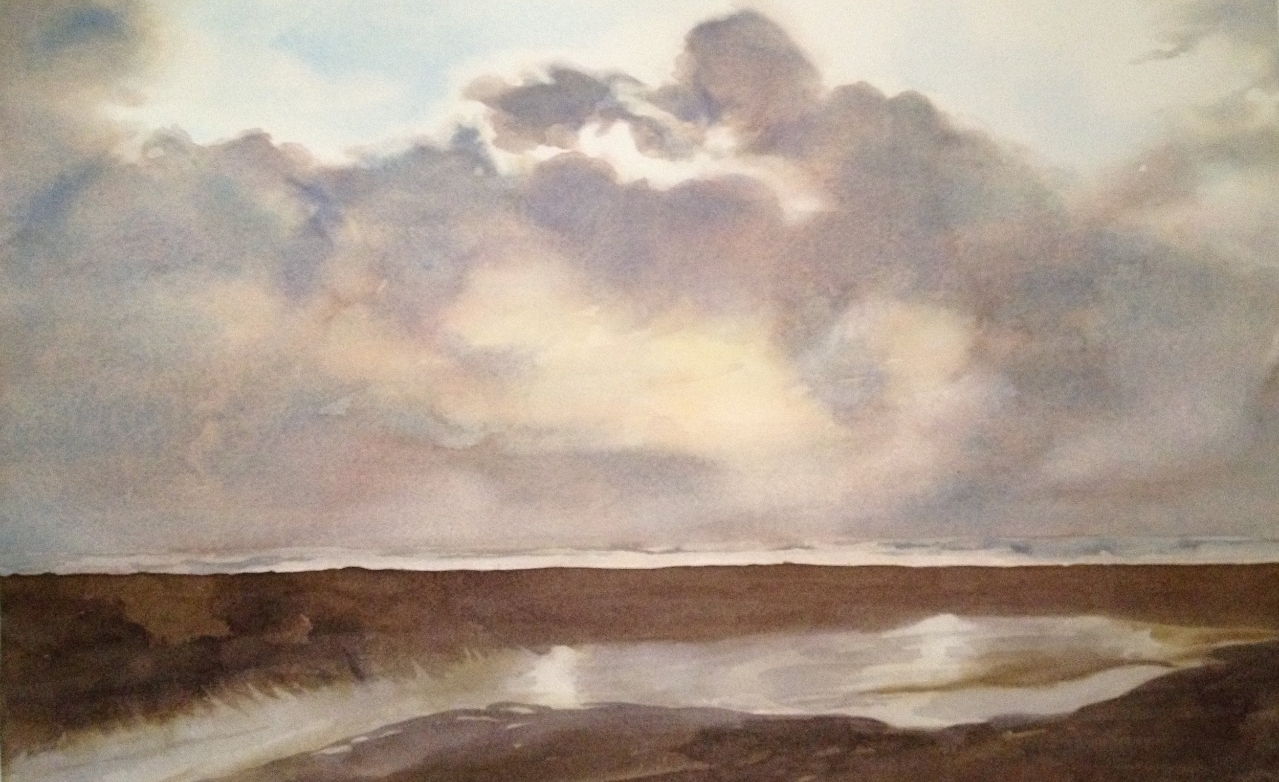 'Oregon Coast I', Watercolour on paper