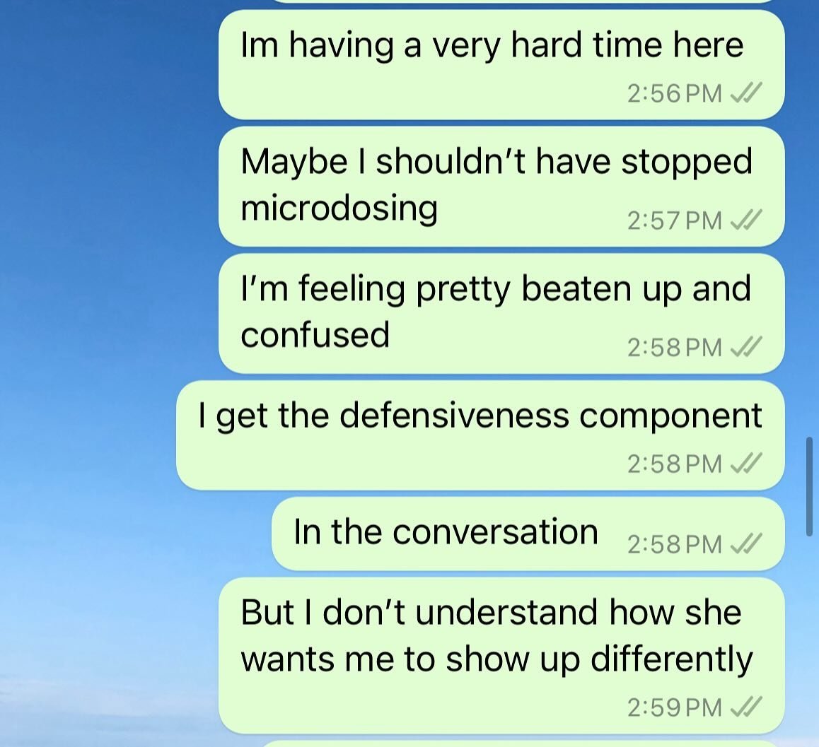 Just came across these messages to my trauma therapist from January 2022. 💔 I really didn&rsquo;t know what I was doing. And now I really do. Things can change. You can grow and learn and expand and deepen. Radical blessings are available to you if 