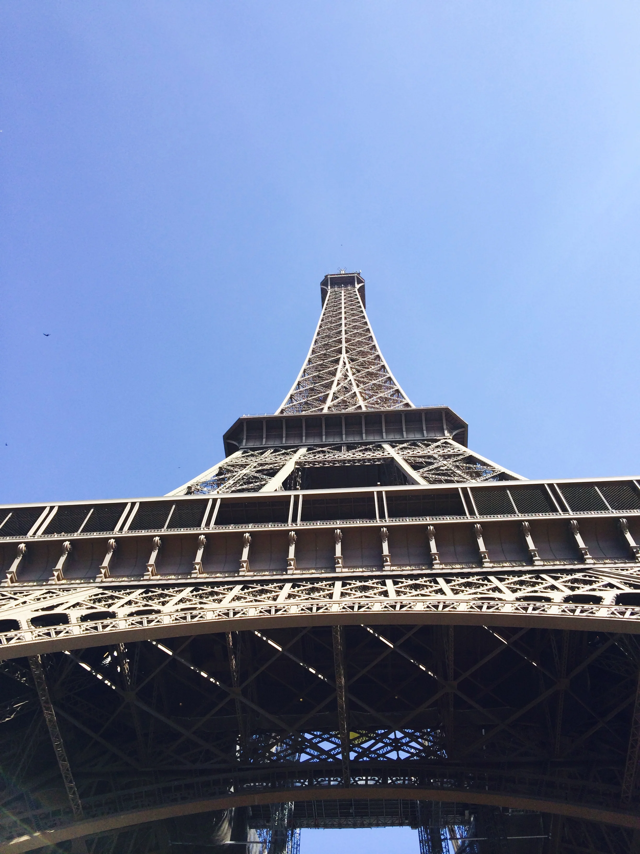 A view from below the Eiffel Tower