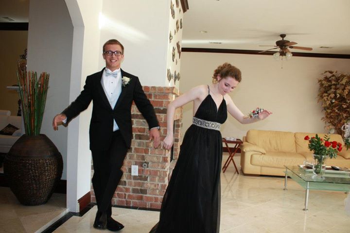 My prom date and I doing our "loony-goony dance."