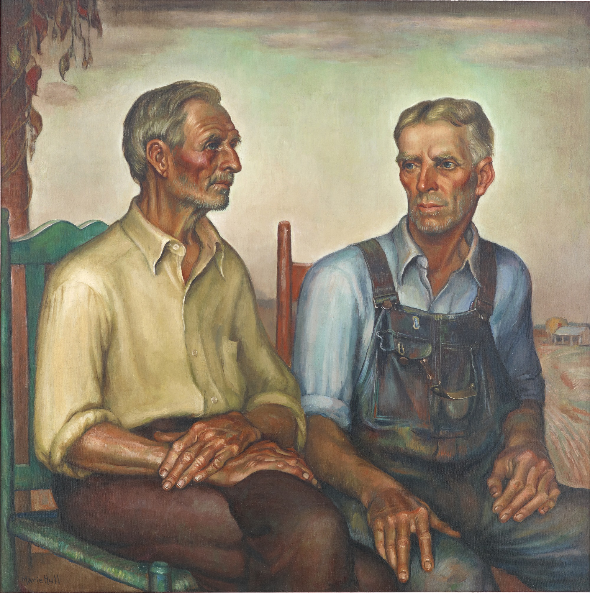 Marie Hull, Sharecroppers, 1938, oil on canvas. Collection of the Mississippi Museum of Art. Gift of Marie Hull.