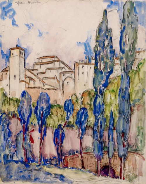  Marie Hull (1890-1980), Cuenca, Spain, circa 1930. watercolor and graphite on paper. Collection of Mississippi Museum of Art. Bequest of the artist.