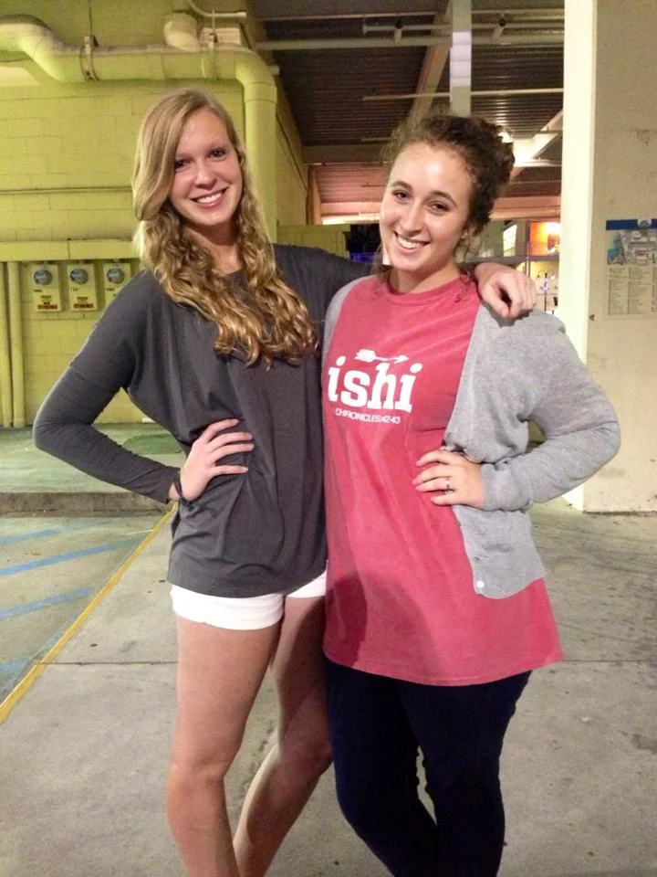 Me (R) & Erin (L) a few days before we left for college.