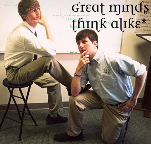  Me and my best friend Chris goofing off in high school