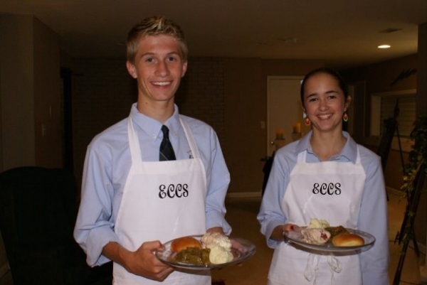 My uniform--no, the apron isn't typically part of it. And excuse the hair. 15 year old Charlie thought it was cool. 