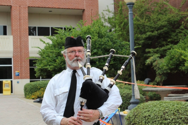 Just in case you were wondering, Donald isn't wearing Trousers because he wears a kilt just like our own Art Professor Steve Cook! Photo courtesy of Mississippi College