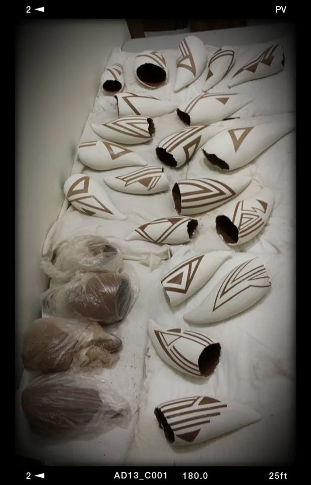 Process photo of MoCNA residency by Courtney M. Leonard