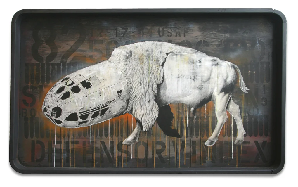 '509th' mixed media. Jesse Hazelip