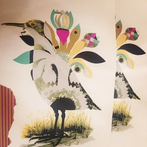 Birdzzzz pretending to be plantzzzz. Print with Chicago Art Alliance. Monica Canilao