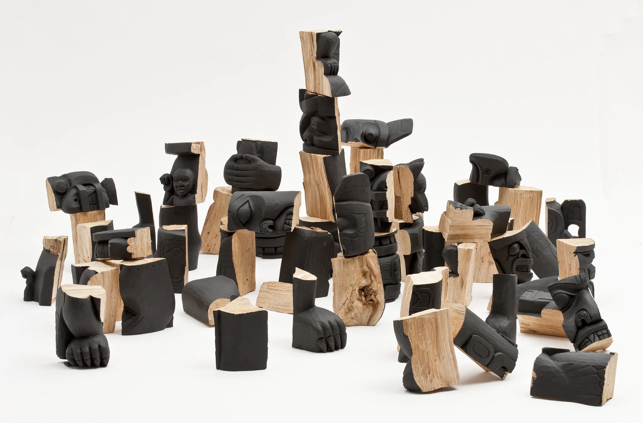 I Think it Goes Like This. Nicholas Galanin. Wood, Paint. 2012