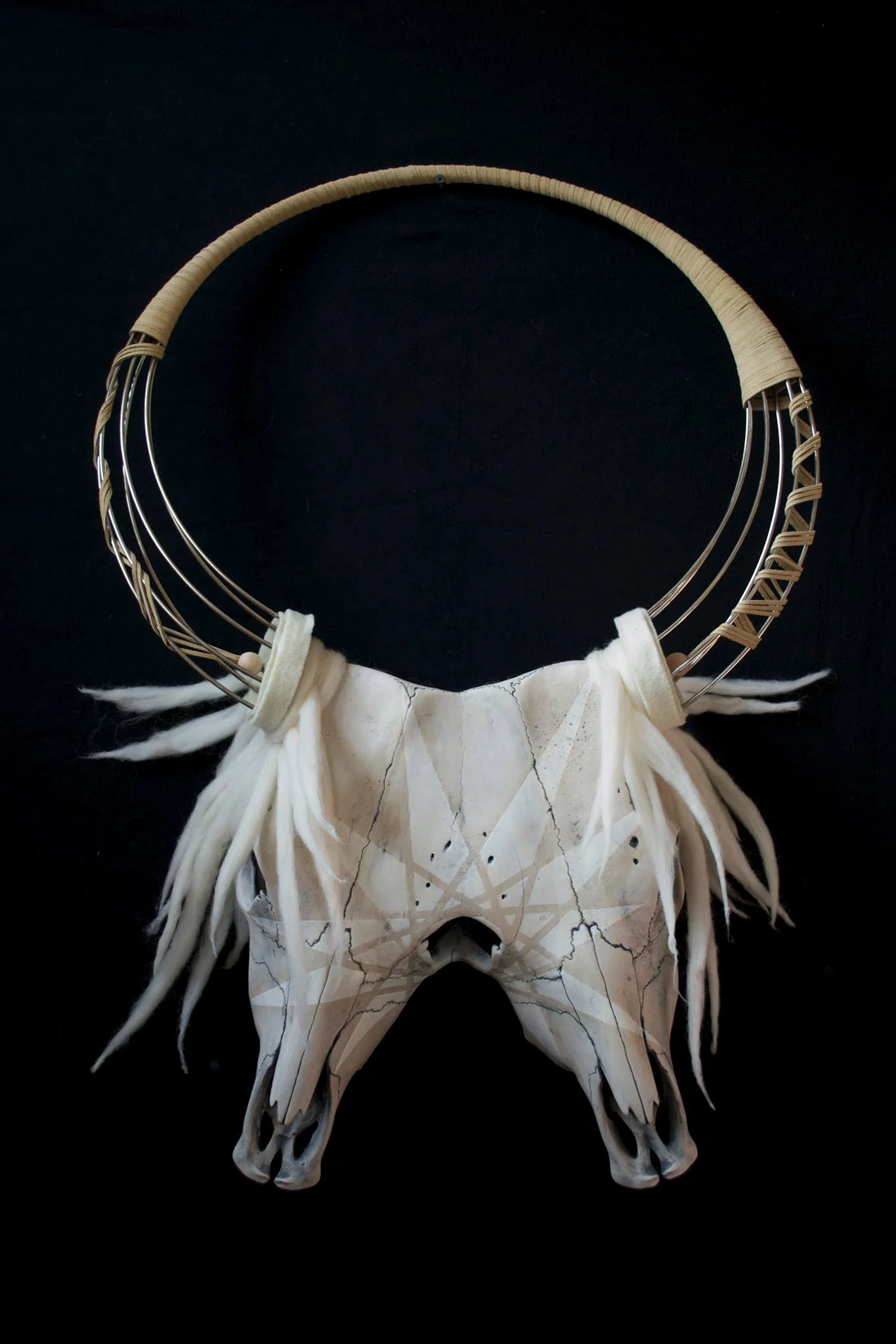 'The Unicorn', Ceramic, Steel, Wool. Cannupa Hanska