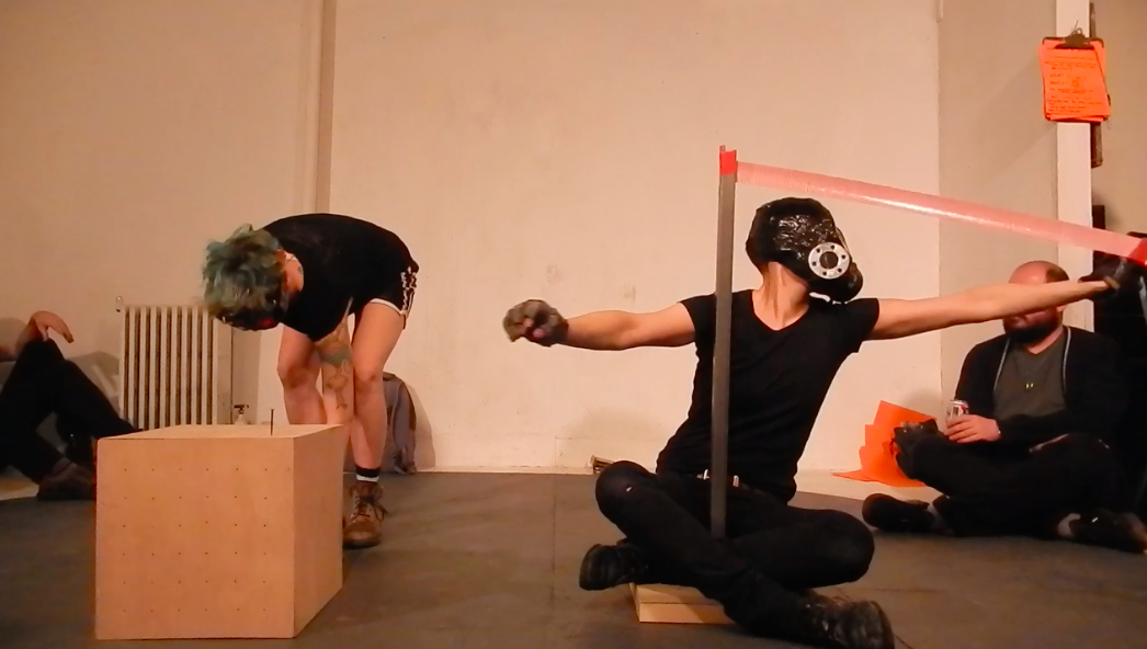ACTION I This action was created at Panoply Performance Lab in Brooklyn, NY. In collaboration with Esther Neff the action was created based on two objects and two tasks. 
