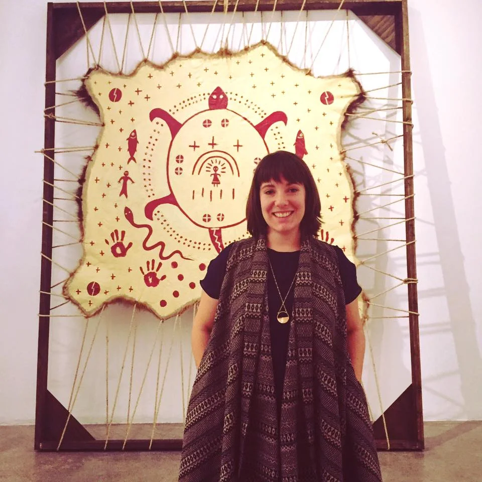 Curator/organizer Tarah Hogue at grunt gallery, Vancouver BC