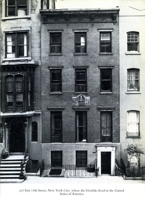 327 East 17th Street, New York City, Facade of house where the Dvořák's lived from 1892-95.
