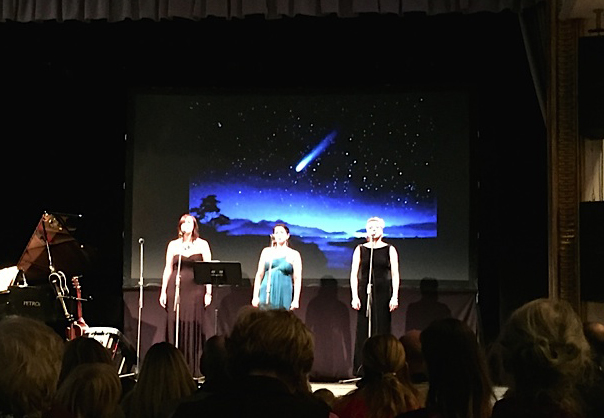 Pavlina Horáková with vocalists Nadia Sepsenwol and Julia Partyka, and pianist Matthew Sinno