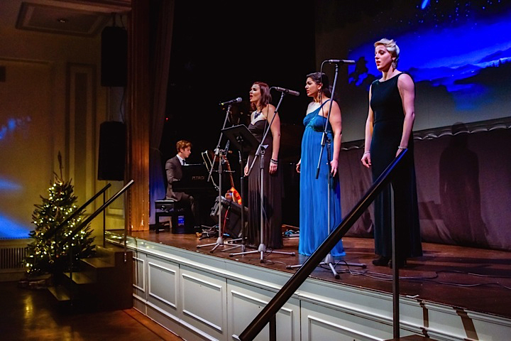 Pavlina Horáková with vocalists Nadia Sepsenwol and Julia Partyka, and pianist Matthew Sinno