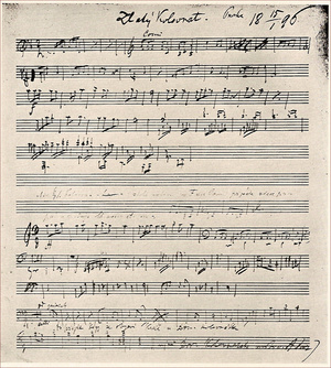 Sketch for the symphonic poem the Golden Spinning Wheel , 1896.