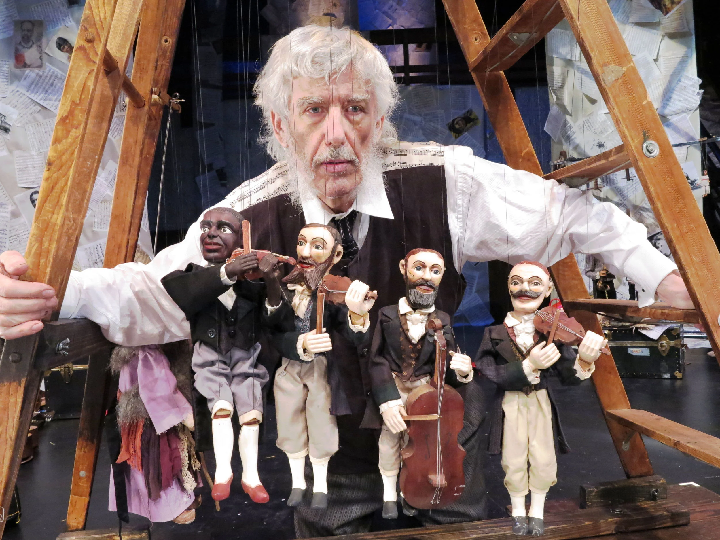 Vit Horejs with marionettes. Photo by Jonathan Slaff