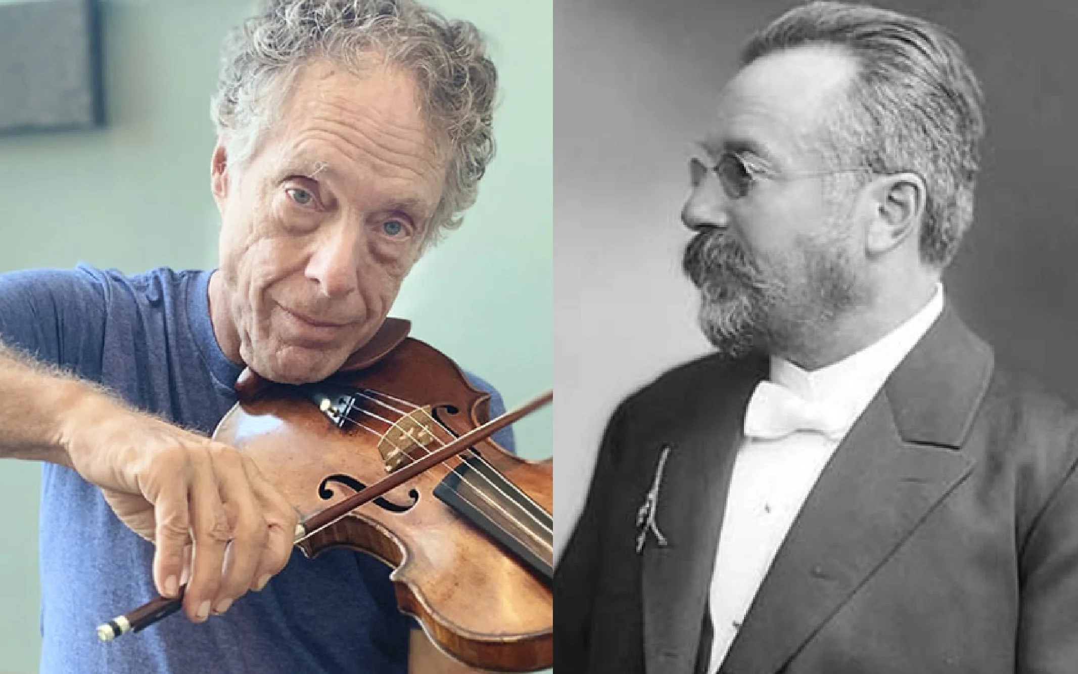 Headshots of violinists Castleman and Sevcik.