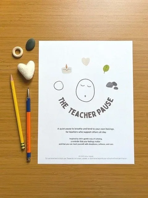 Teacher Pause Printable Self‑Compassion Toolkit