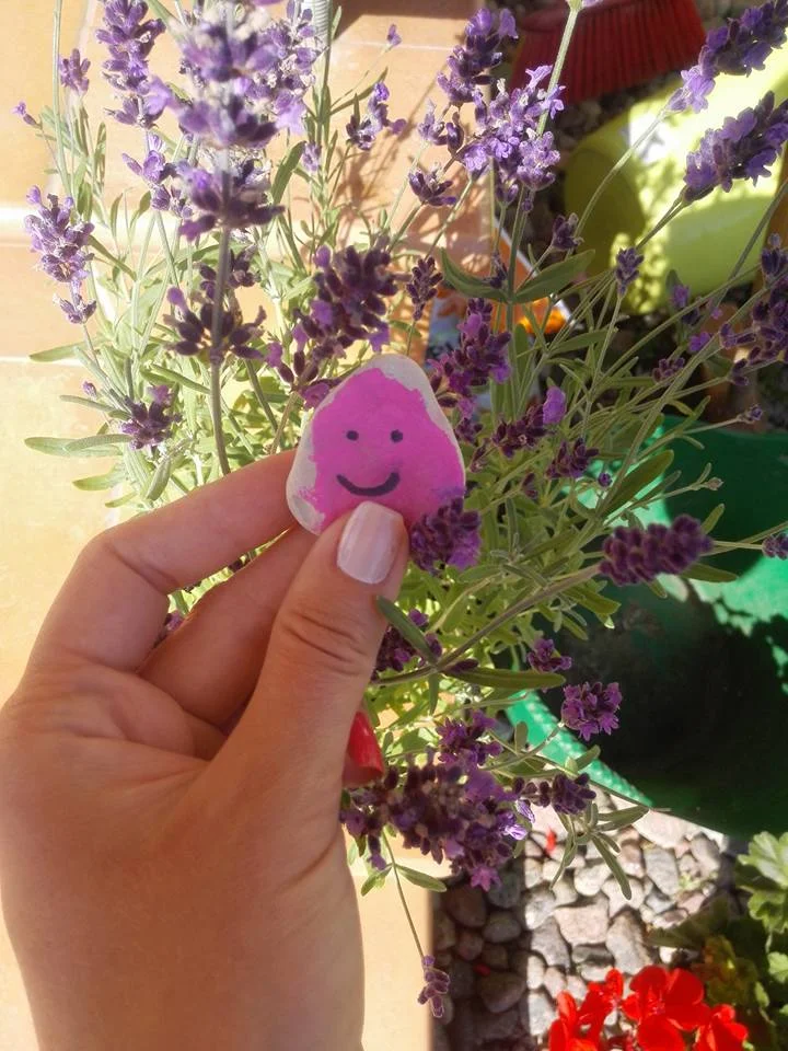 Ilze's pretty pink rock from Latvia!