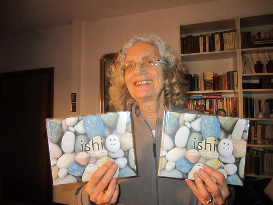 Happy Mirella and her ISHI books from Italy!