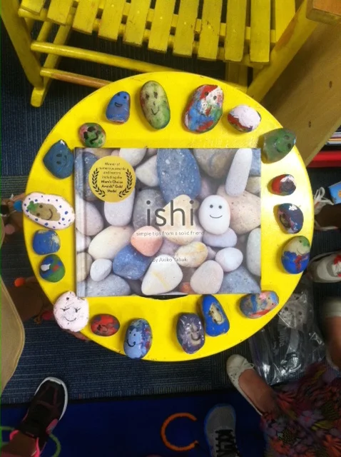 Colorful and happy Ishi rocks in the first grade class from River Springs Elementary in Irmo, SC!