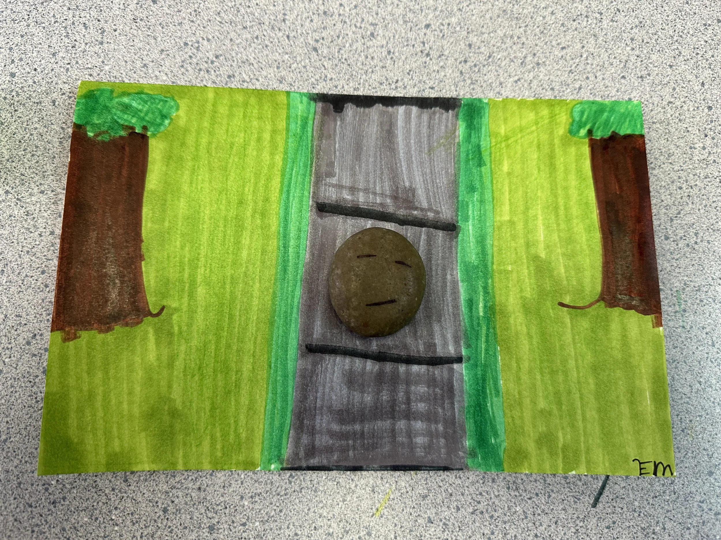 A calm Ishi friend from Mattie McCullough Elementary School in Alberta, Canada! 