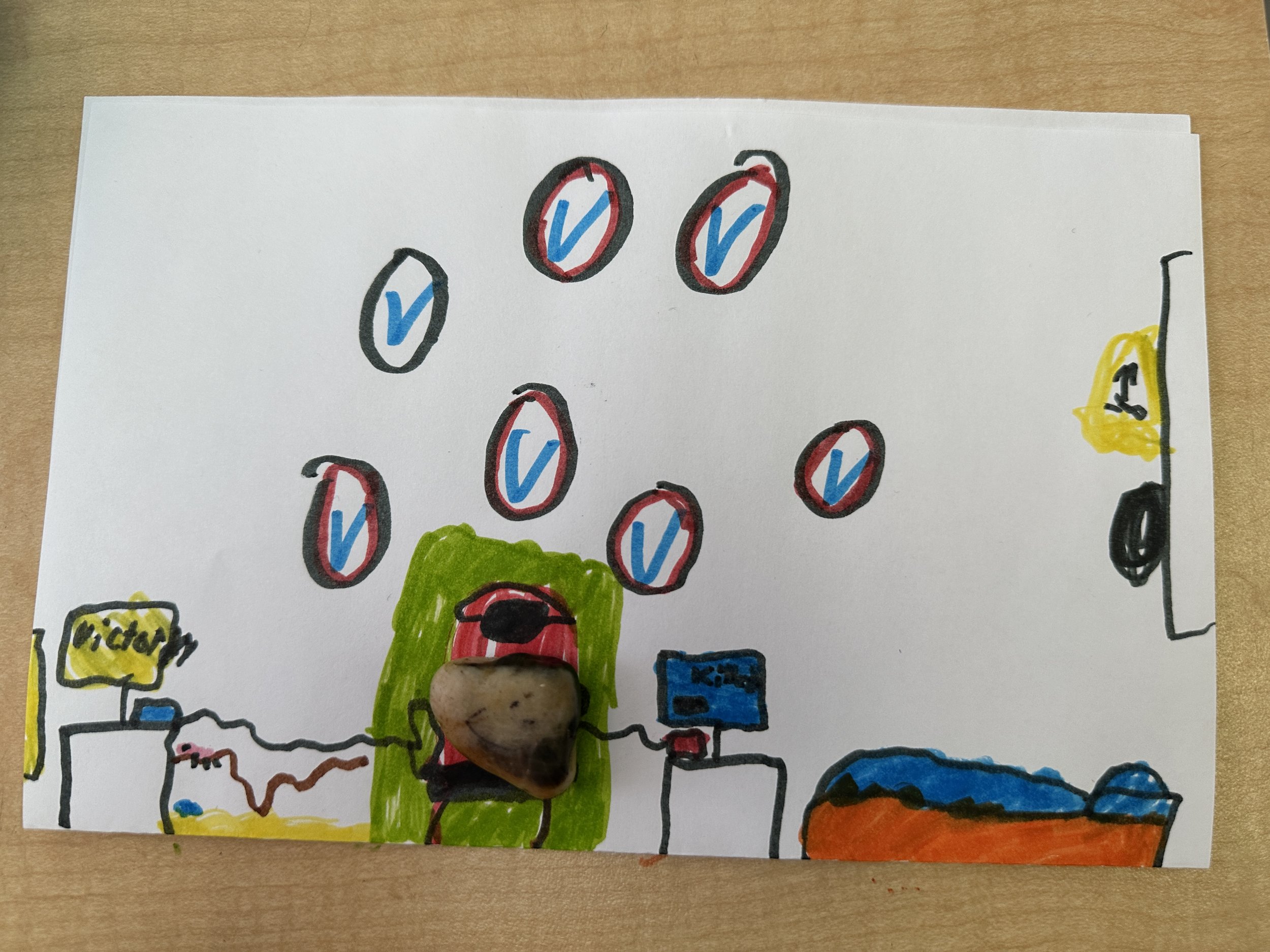 Relaxing Ishi friend from Mattie McCullough Elementary School in Alberta, Canada! 