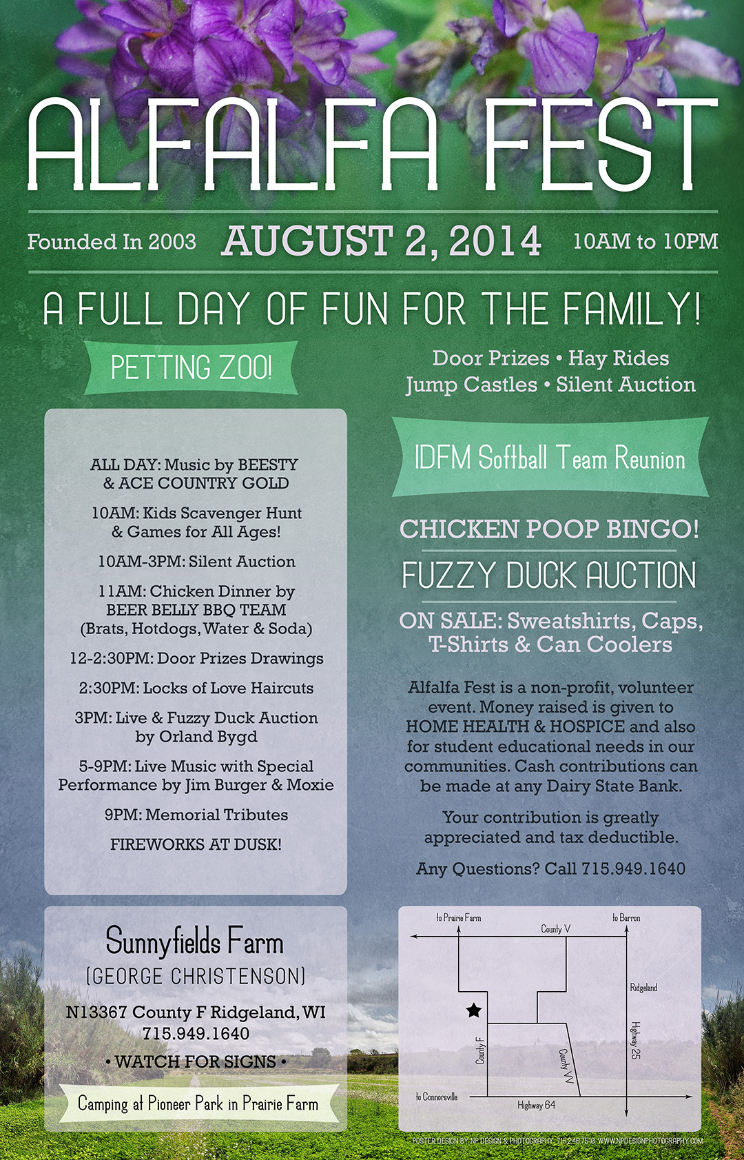 11x17 Poster for Alfalfa Fest 2015