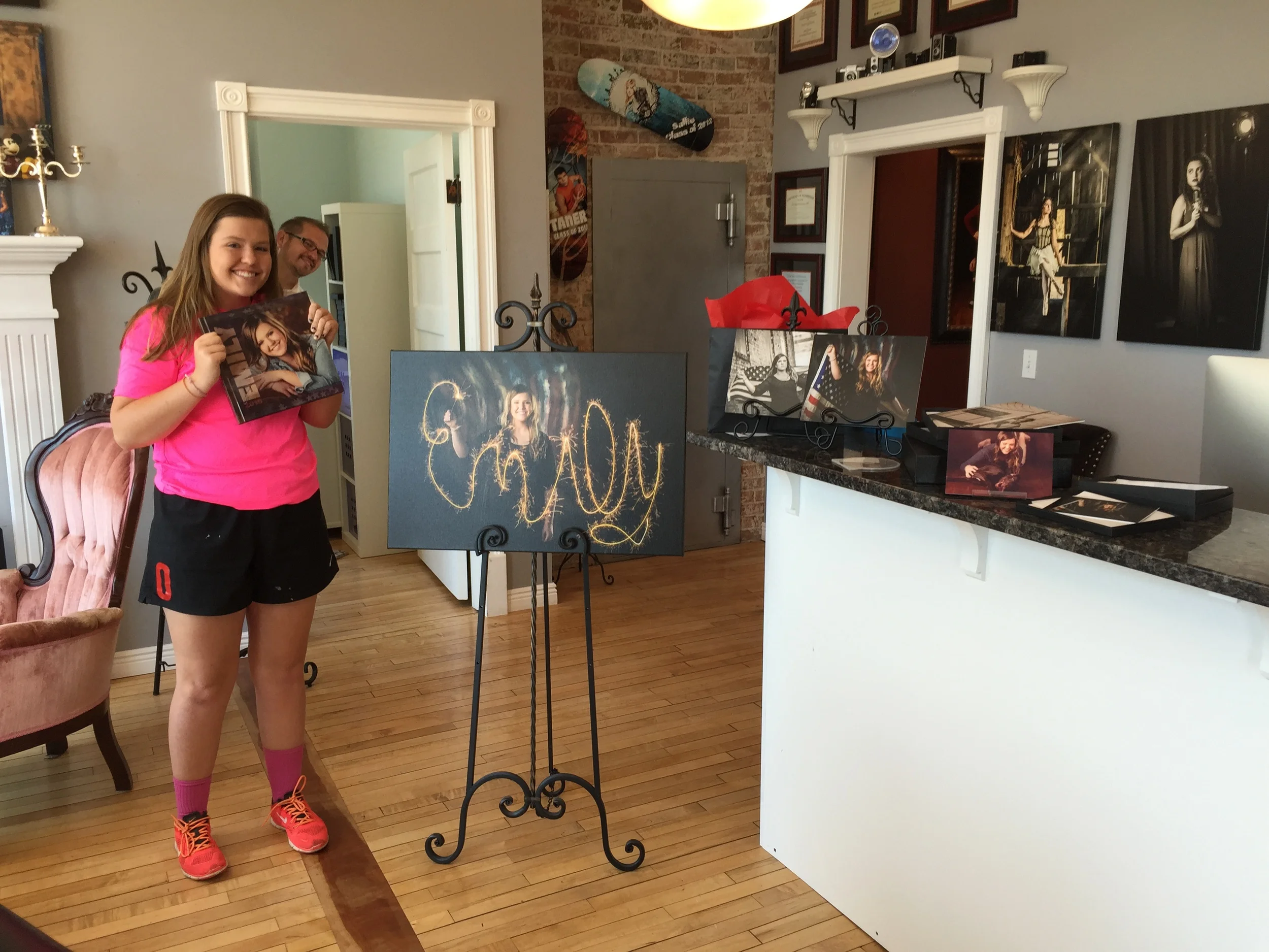 Hudson High School Senior Model, Emily (with Nate photobombing in the background)