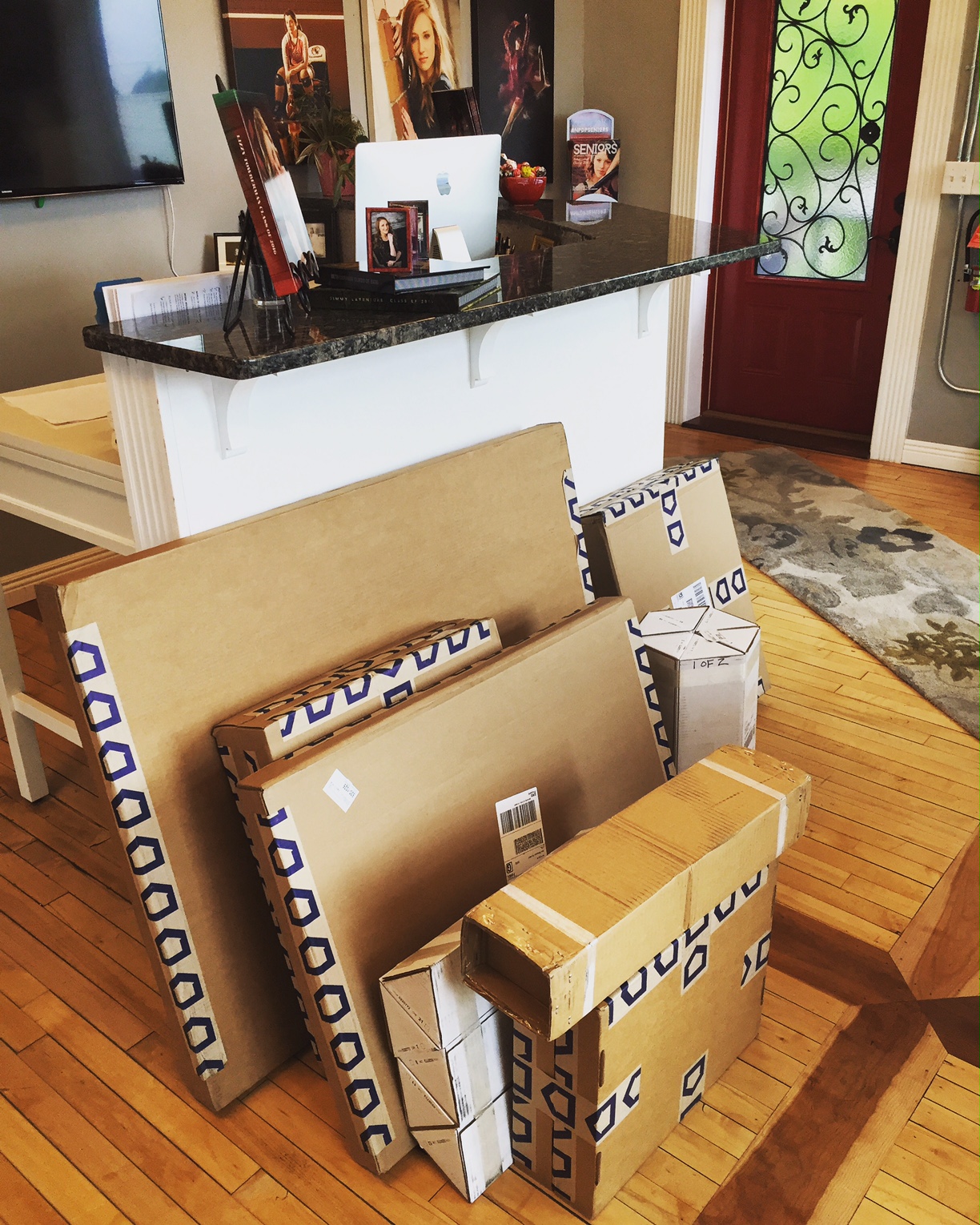 Happy Deliveries for NPDP - so many pieces of wall art!