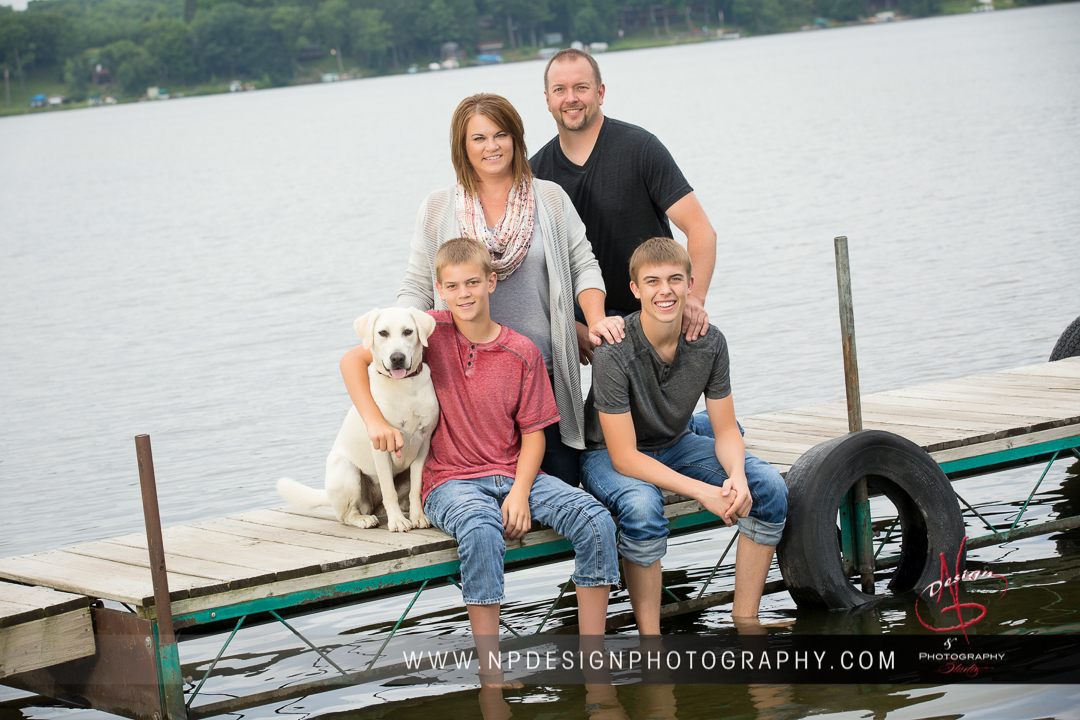 The Peterson Family's main wall image (they got a cluster of images from their summer session by the lake!)