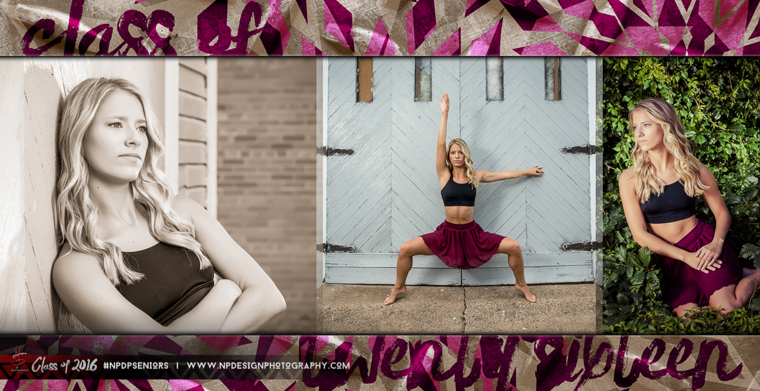 A dance spread from Harley's custom 8x8 Senior Album