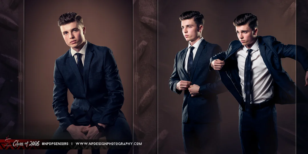 One of Joe's album spreads from his 10x10 Senior Album