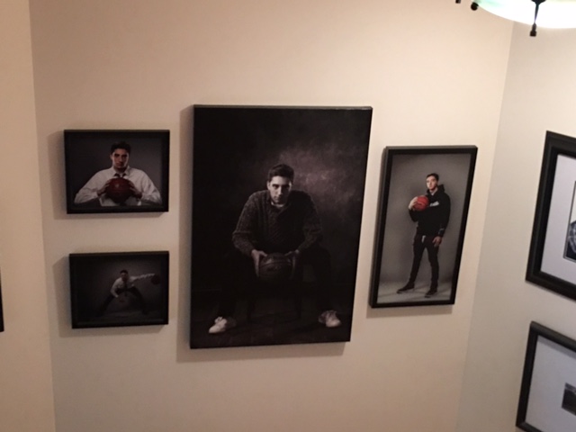 Noah's wall art displayed at his home.