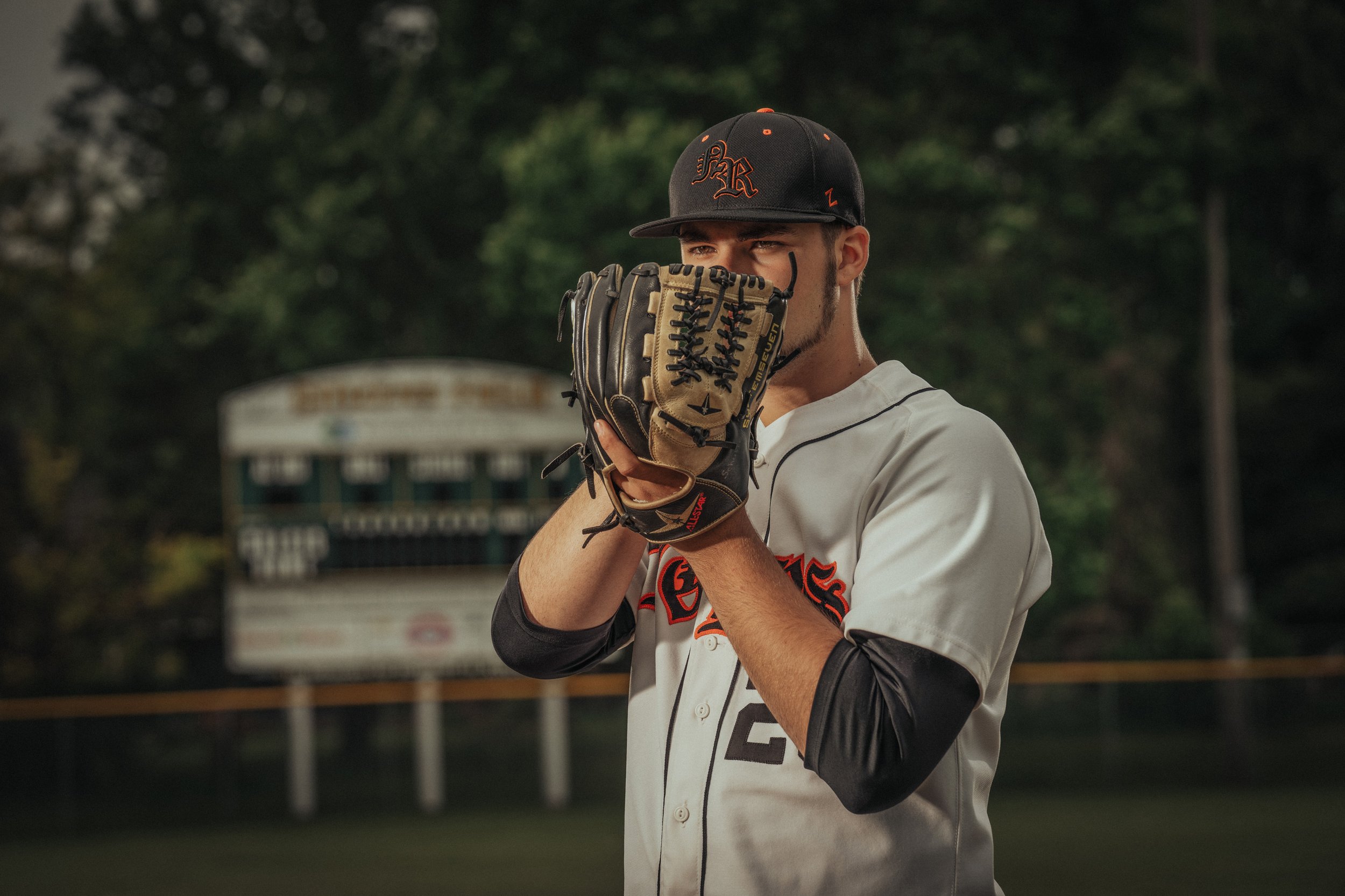 baseball player senior portrait