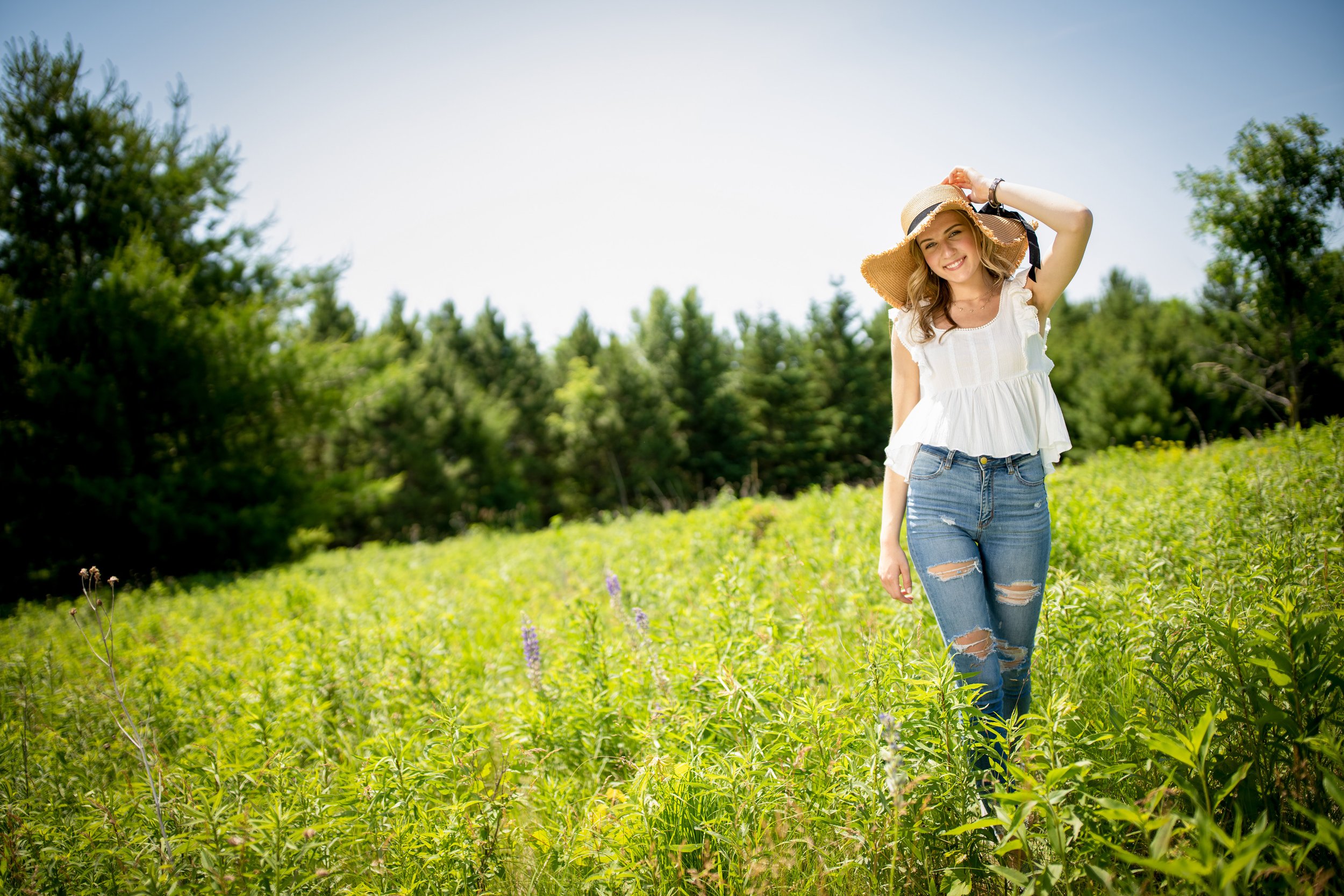 outdoor girl in open field