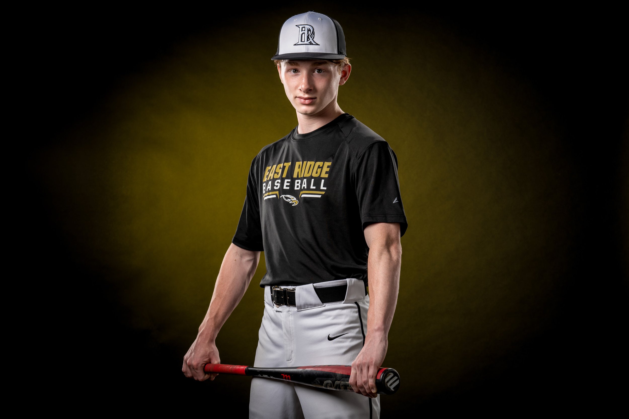 East Ridge baseball senior portrait 