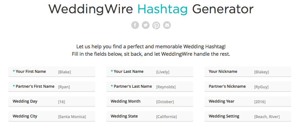 20+ Wedding Hashtag Generator Using Last Name PNG
