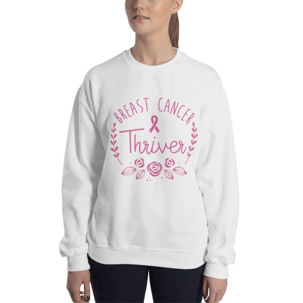Pink "Breast Cancer Thriver" | Crewneck Sweatshirt
