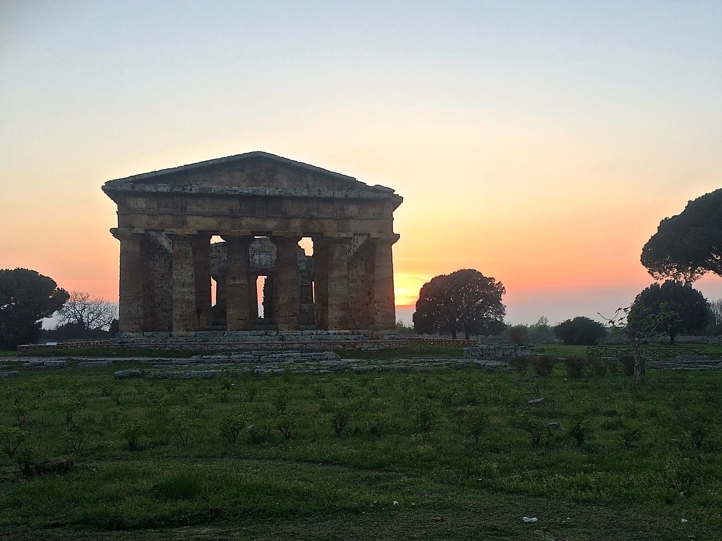 The temple of Neptune in Paestum. 