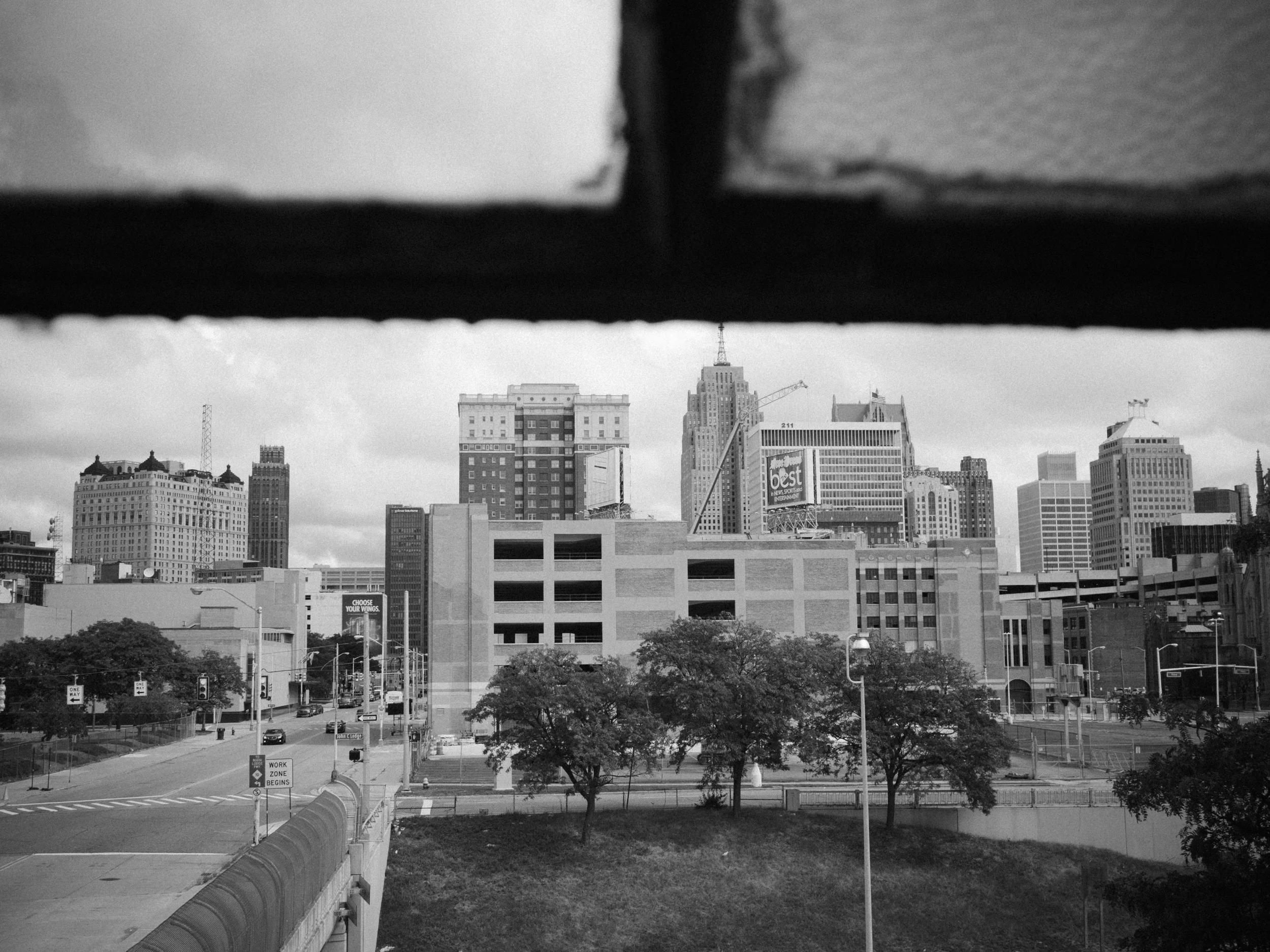 A view of downtown Detroit from this charming bookstore. 