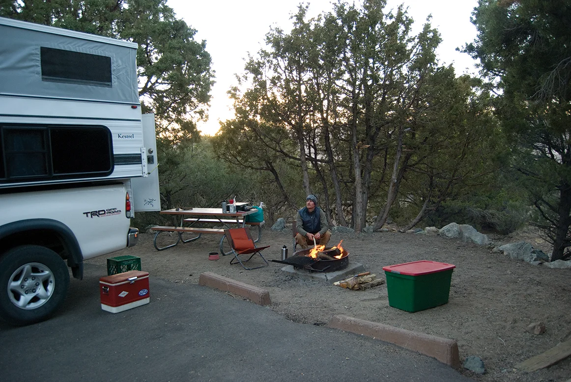 Evening comes to Pinon Flats campground in Great Sand Dunes National Park > Photo: Joanna Nasar