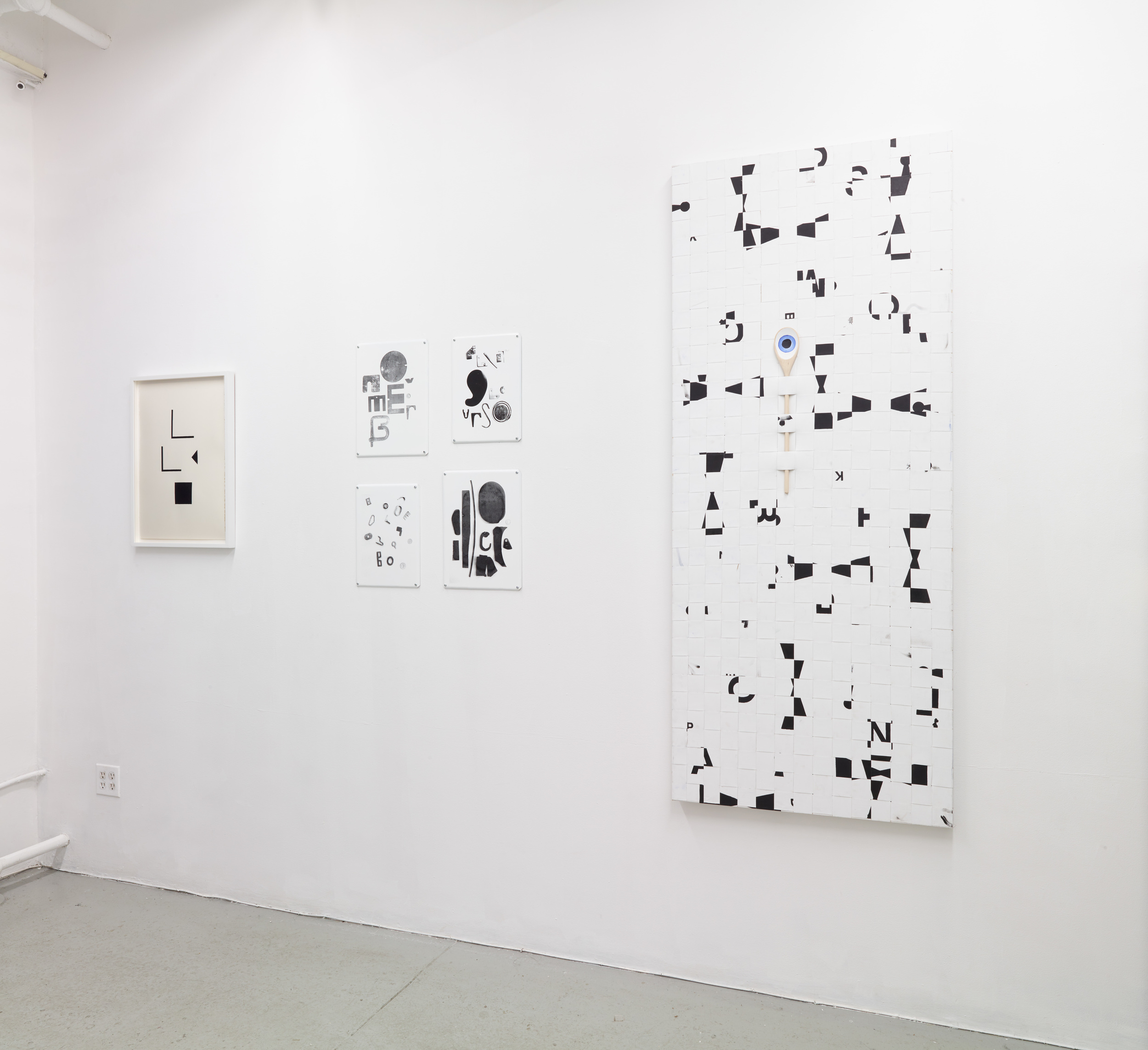 Installation view of 'Two Different Ways to Do Two Different Things' curated by Susanna Callegari