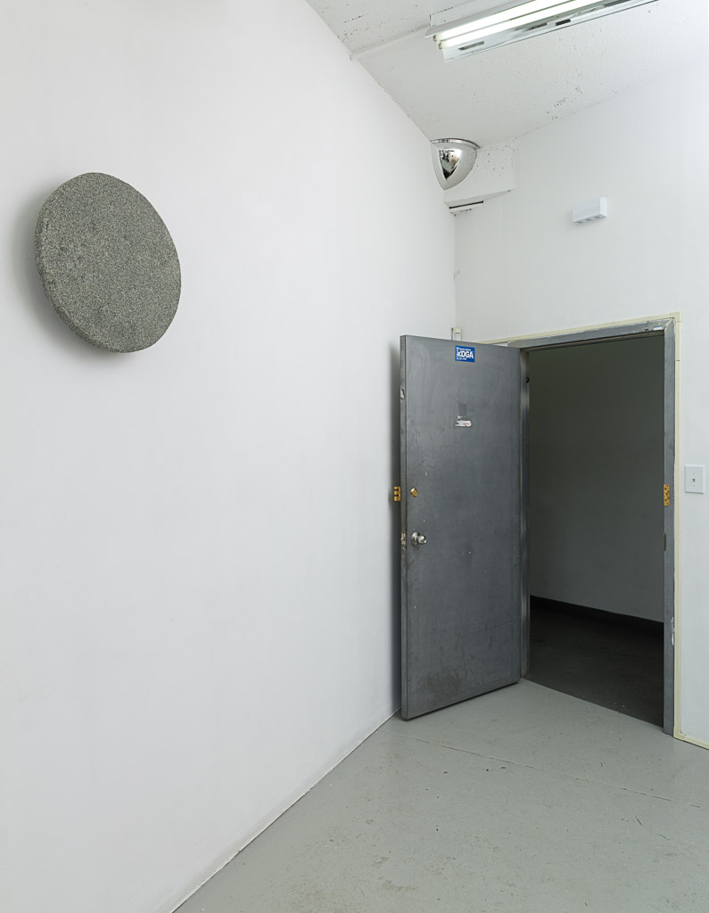 Installation view of sculptural and installation works by Rachel Higgins in her solo exhibition 'Logistics'