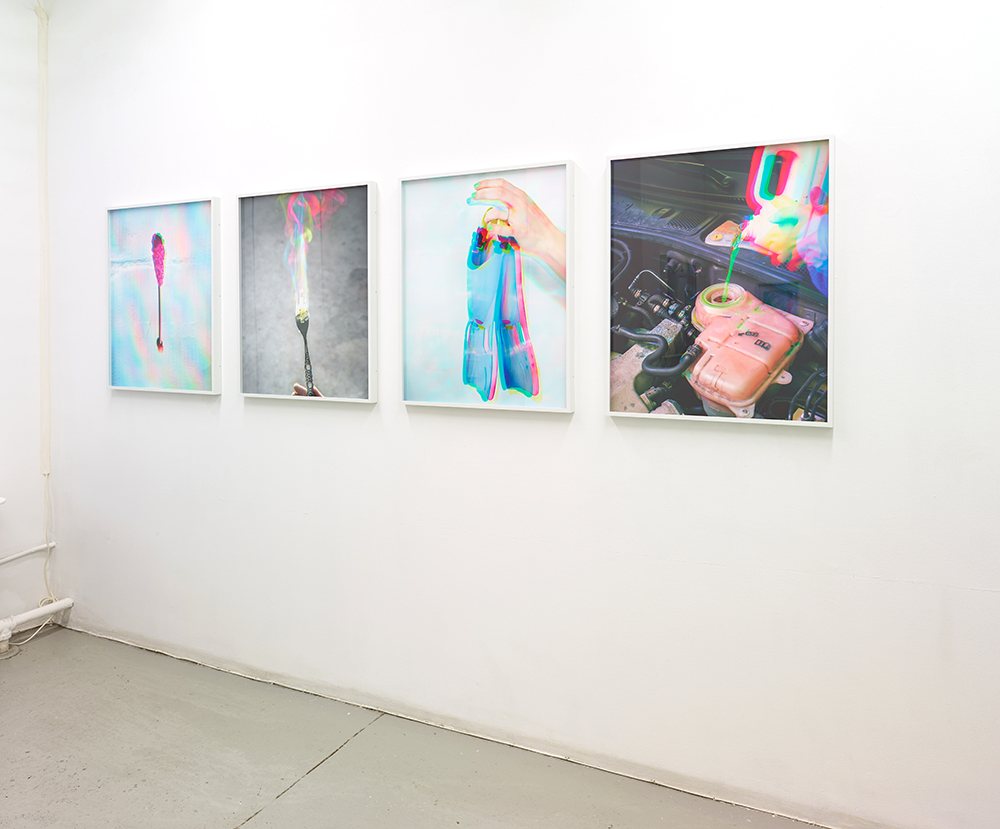 Installation view of Scott Alario 'Ecstatic Consumption' showing framed photographs