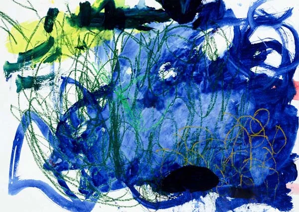 Blue Spiral 18"x24" acrylic on paper
