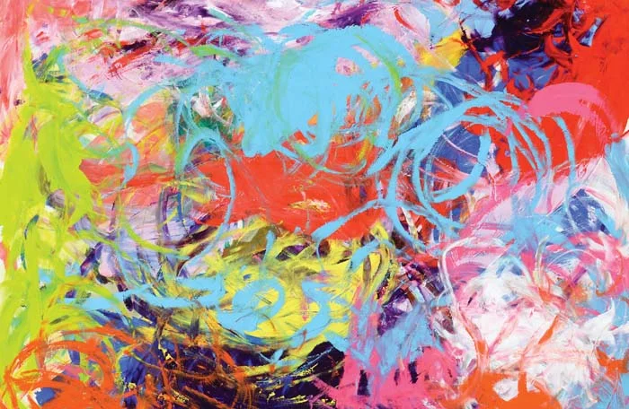 Circle in Motion I 20"x26" acrylic on paper