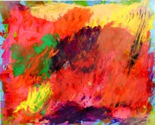 Field of Color I 20"x20" mixed media on paper